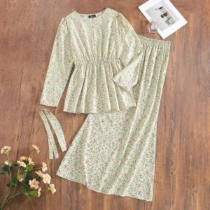 Raflesia Kaftan Crepe Baju Kurung