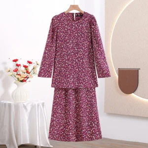 Loose Cut Floral Baju Kurung