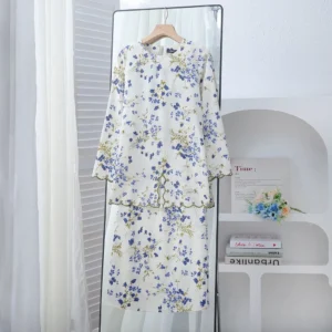 Khawla Embroidered Floral Nursing Kurung