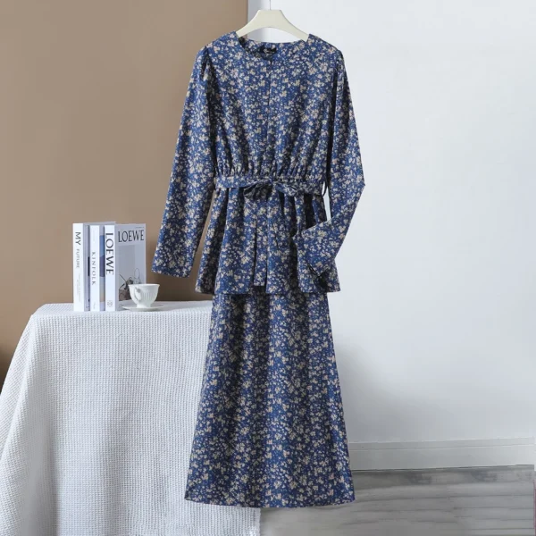 Satin Floral Nursing Baju Kurung