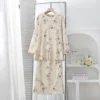 Khawla Satin Floral Nursing Kurung