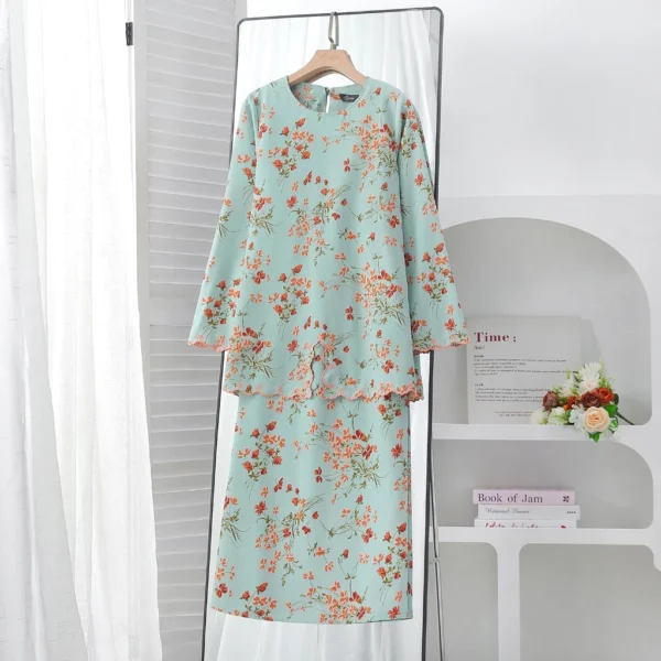 Embroidered Floral Nursing Baju Kurung