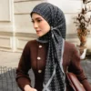 Polka Lace Cotton Voile Shawl Free Size W70cm L190cm
