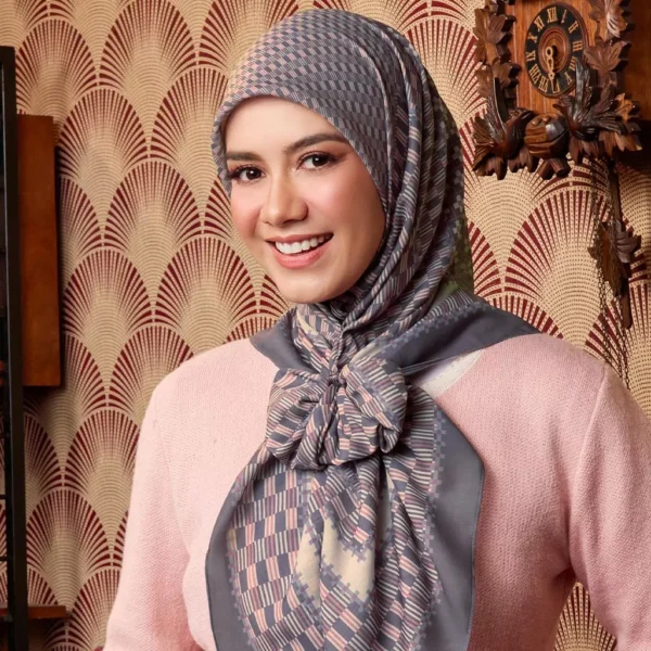 LATTICE Cotton Voile Chiffon Shawl Free Size W70cm L190cm