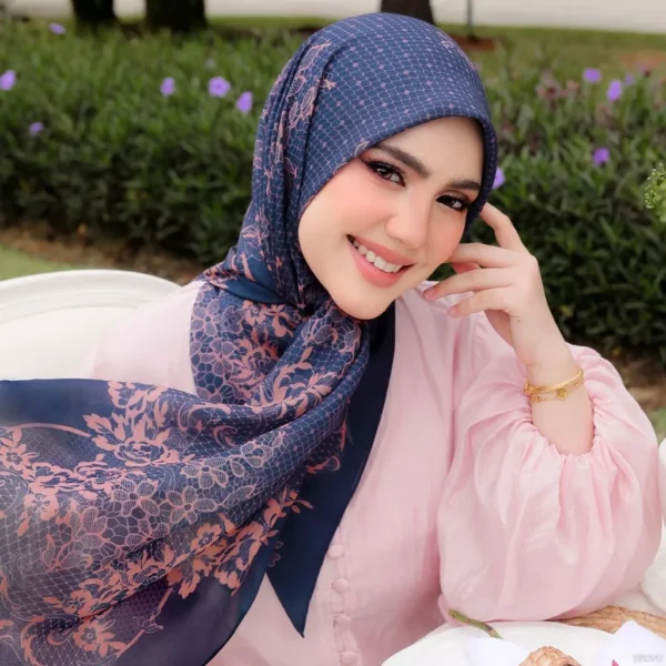 Lace Cotton Voile Shawl Free Size W70cm L190cm