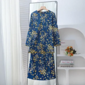 Embroidered Floral Nursing Baju Kurung