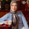 LATTICE Cotton Voile Chiffon Shawl Free Size W70cm L190cm