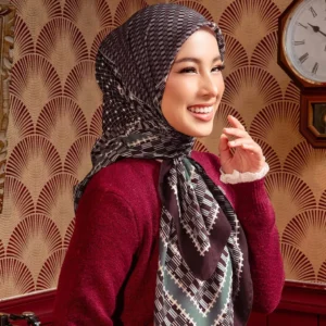 LATTICE Cotton Voile Chiffon Shawl Free Size W70cm L190cm