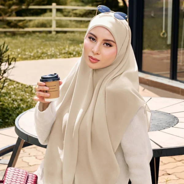 Lumi Square Chiffon Voile Shawl Free Size W70cm L190cm