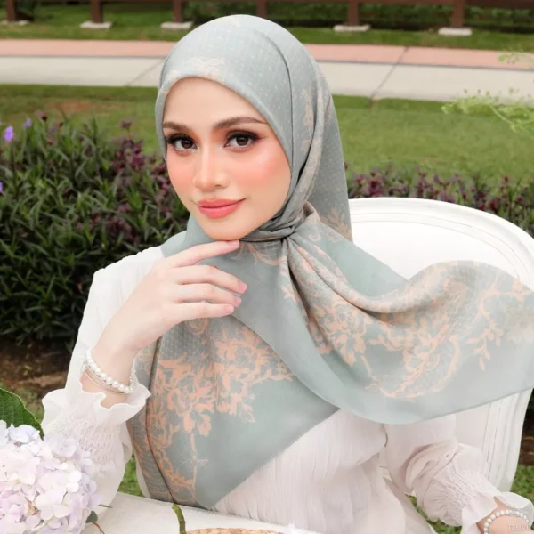 Lace Cotton Voile Shawl Free Size W70cm L190cm