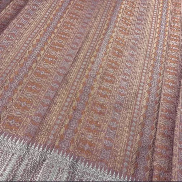 KAMDAR Songket Metallic Copper Stripe 0.5Meter