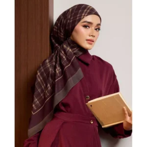 PLAID Cotton Voile Modal Shawl Free Size W70cm L190cm