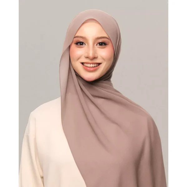 Safiyya Pearl Chiffon Shawl Free Size W70cm L190cm