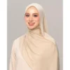 Inara Crumple Matte Satin Shawl Free Size W70cm L190cm