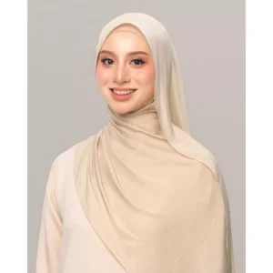 Inara Crumple Matte Satin Shawl Free Size W70cm L190cm